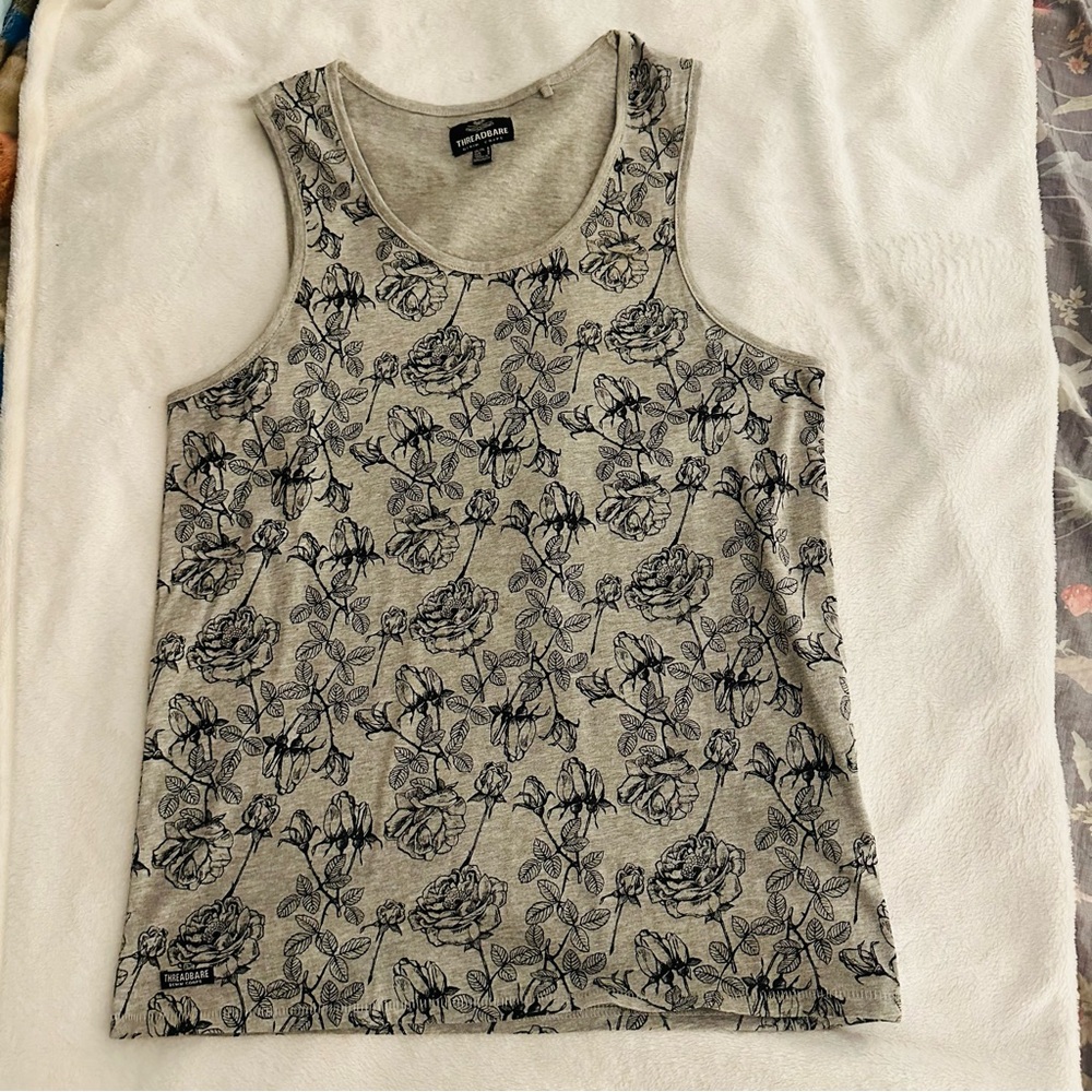 Black and Gray Tank Top